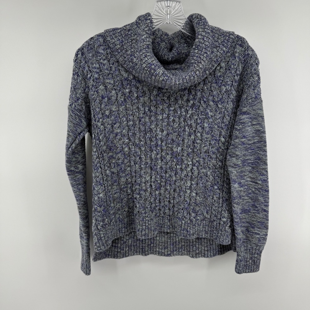 American‎ Eagle Outfitters Women's Knit Turtleneck Sweater Blue Grey Size M